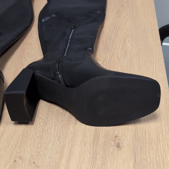 Open Edit Briar Size 6.5M Black Over-the-Knee Boots. New Without Box - Picture 15 of 16